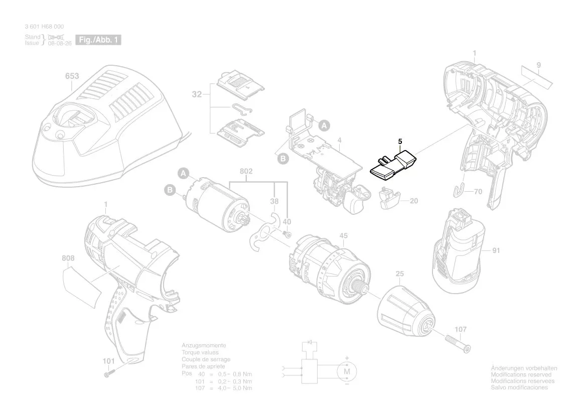 Commutateur réf. 2 609 100 665 BOSCH